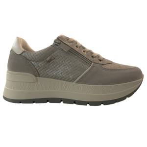 Igi&co sneaker silver med knyt och dragkedja 5663711