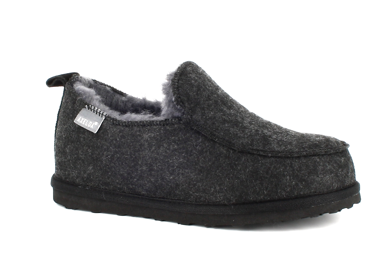 Axelda Fårskinnstoffla Wexford Dark Grey